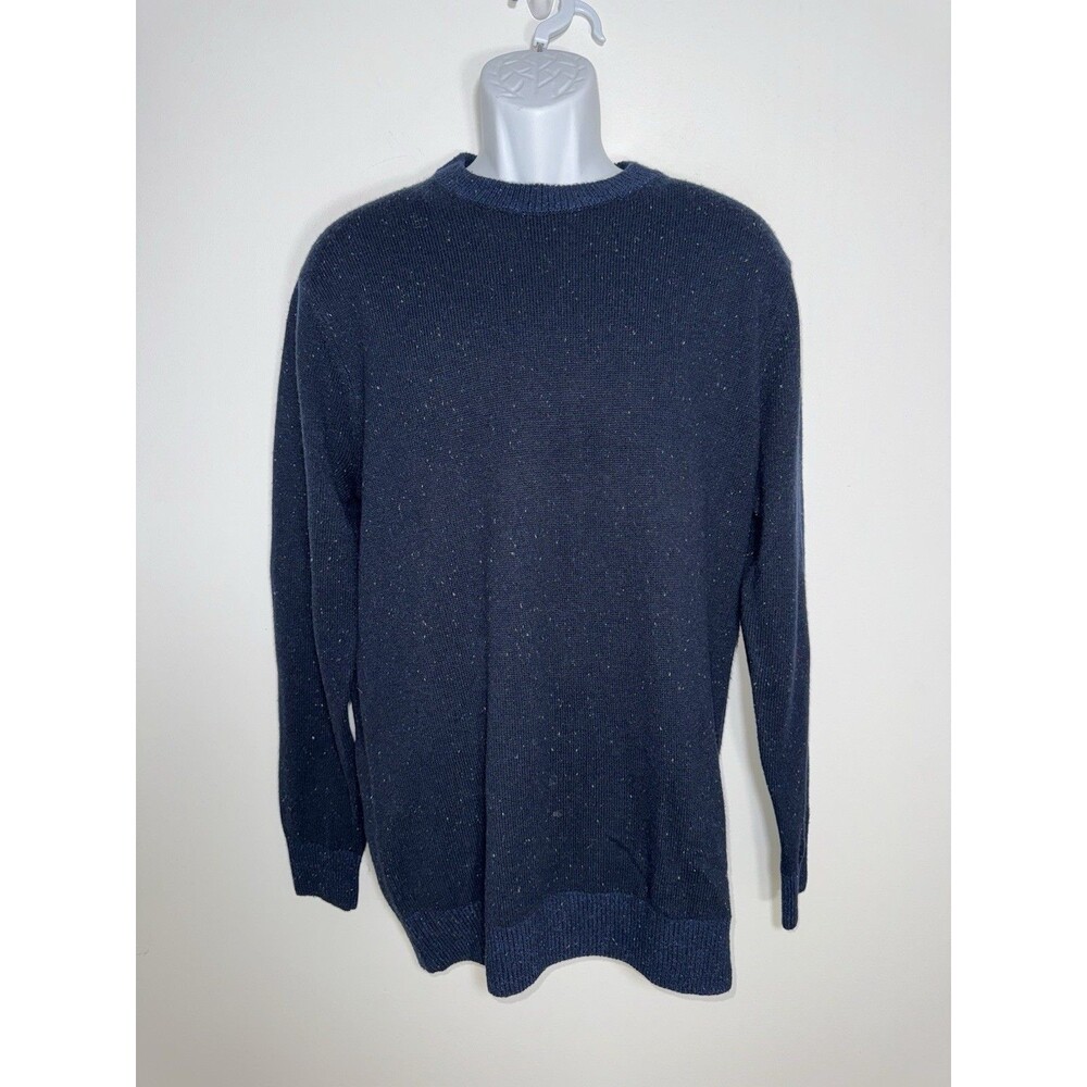 Scotch & Soda Men XXL Speckled Crewneck Knit Sweater Navy Multi Fleck Wool Blend